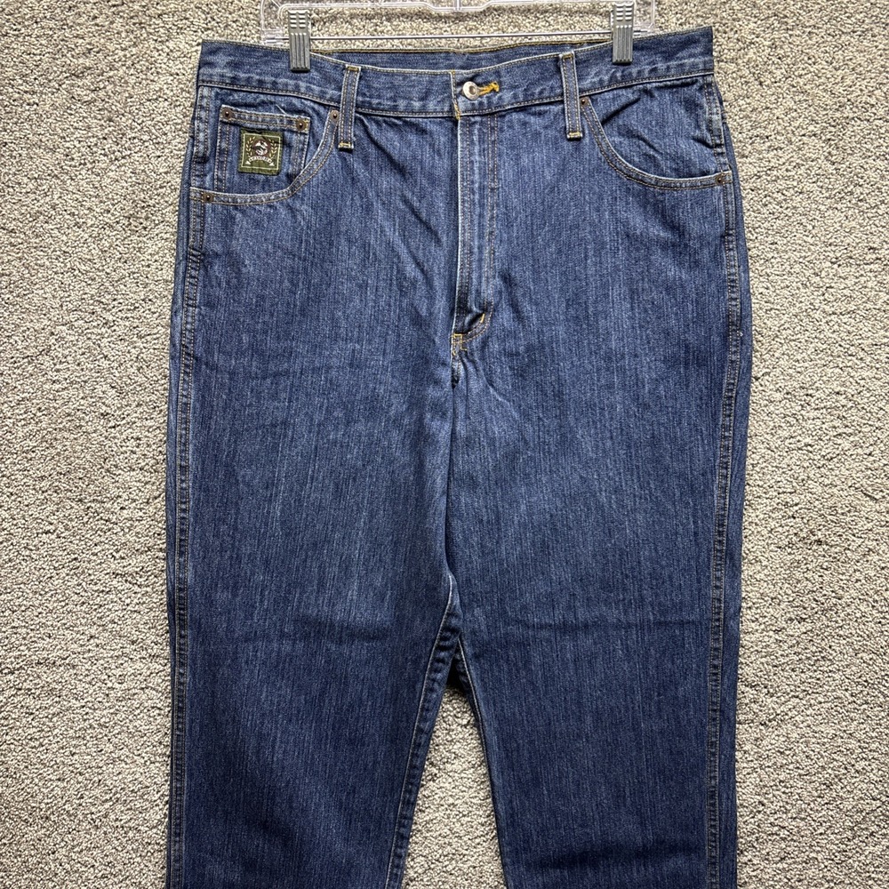 Cinch Jeans Mens 36x32 Blue MB90530 Relaxed Fit Straight Leg Denim Cotton EUC